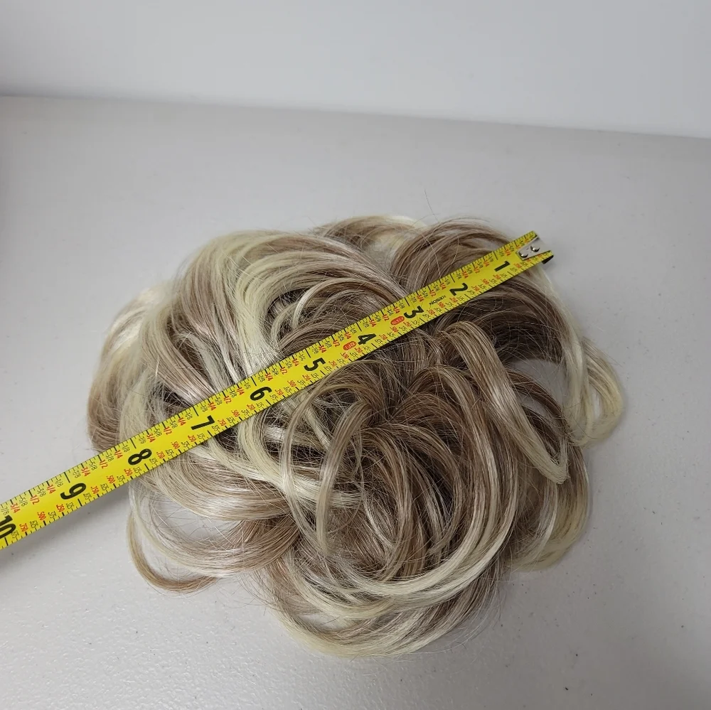 hair scrunchies hair bun extensions synthetic chignon hairpiece hair ring curly - Picture 4 of 6